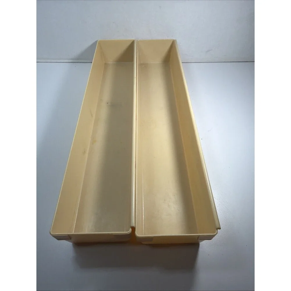 2 Rubbermaid Vintage drawer organizers 15” x 3